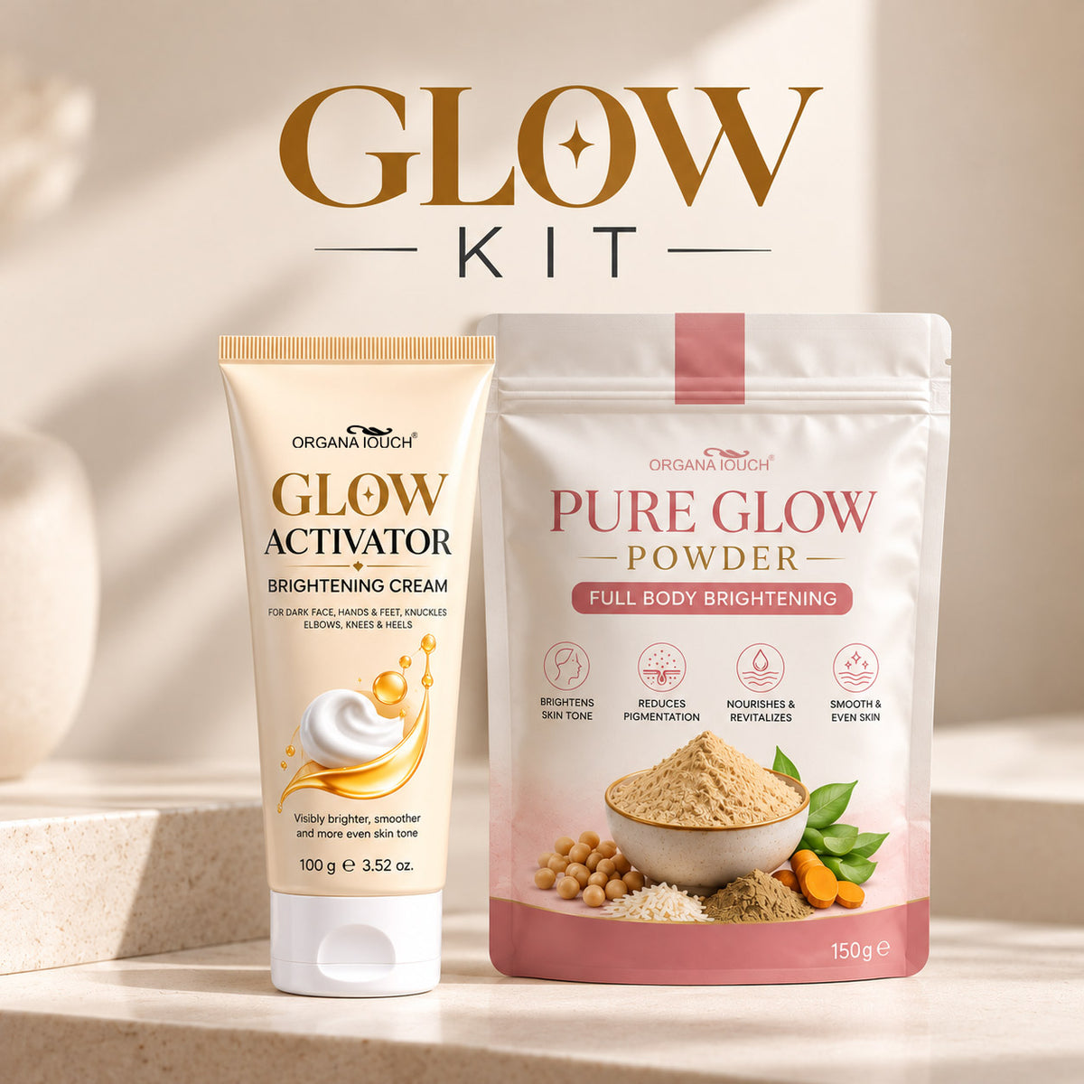 Glow Kit ( Pure Glow Ubtan + Brightening Cream)